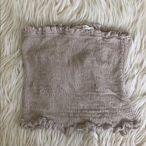 Nude scrunch tube top size s-m